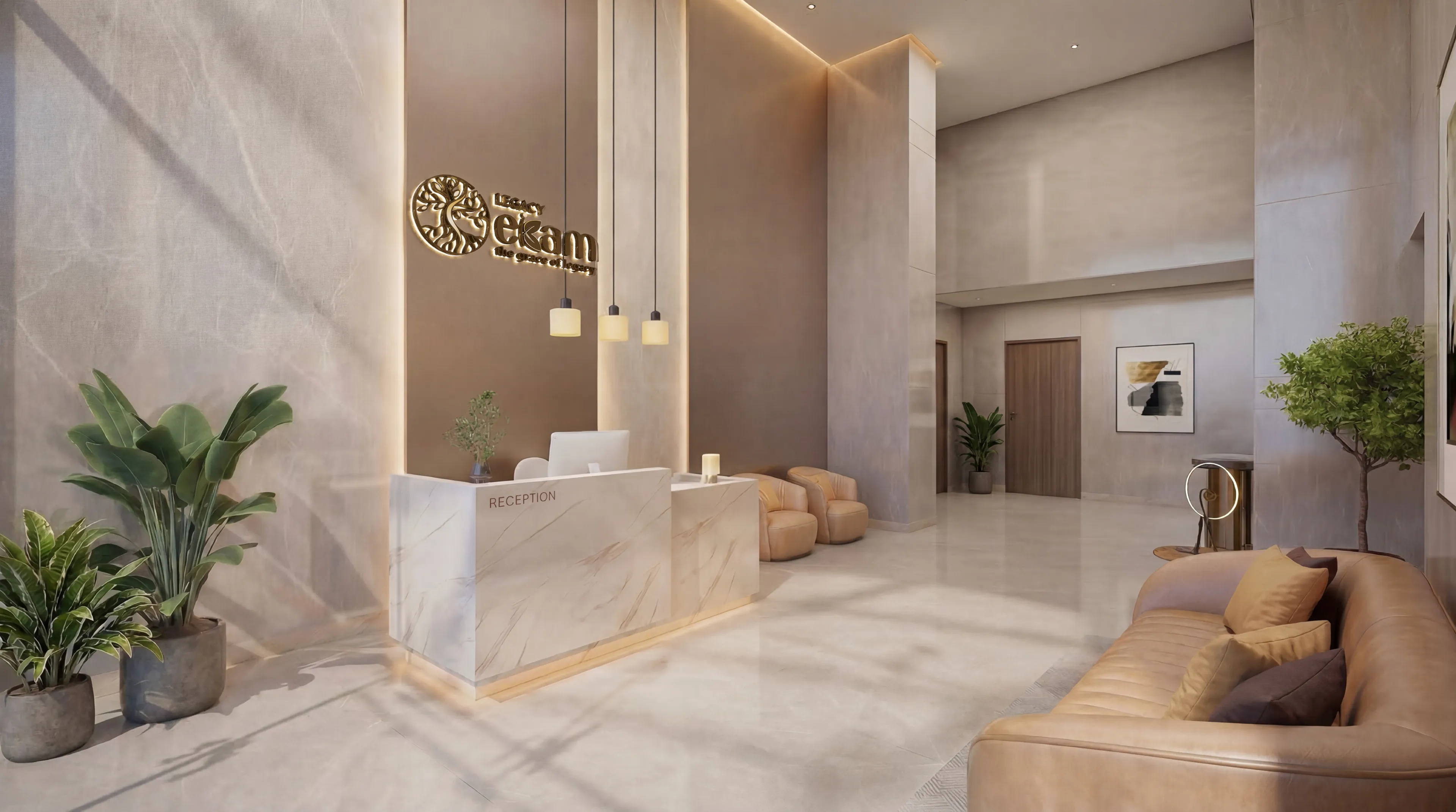Legacy Ekam Luxury Double Height Entrance Lobby