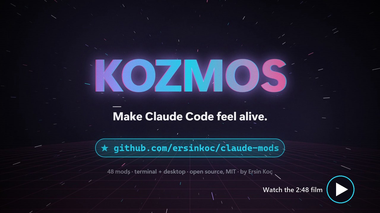 KOZMOS: the 2:48 promo film on YouTube. Click to watch.