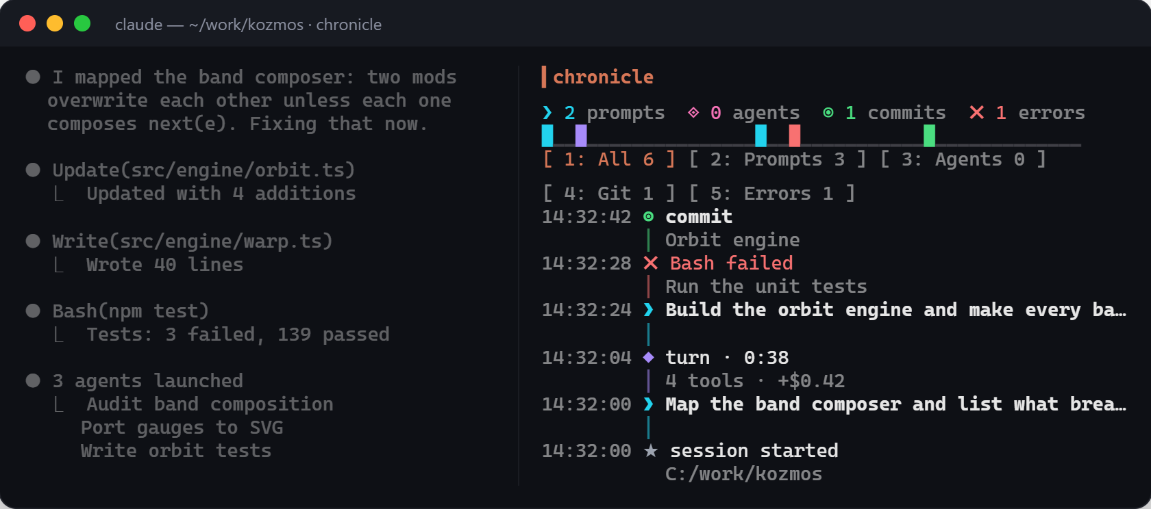 chronicle in the terminal