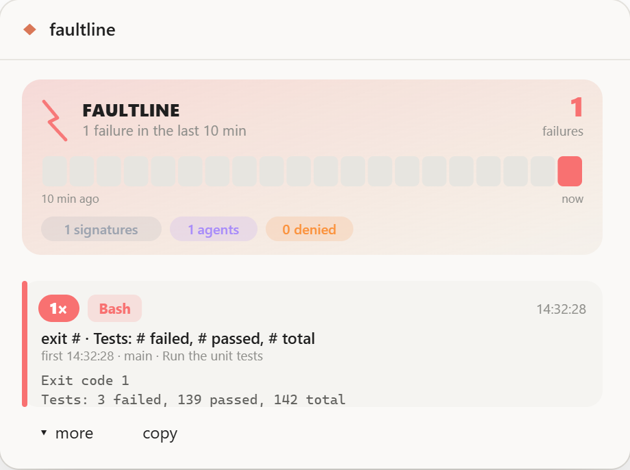 faultline in the desktop app