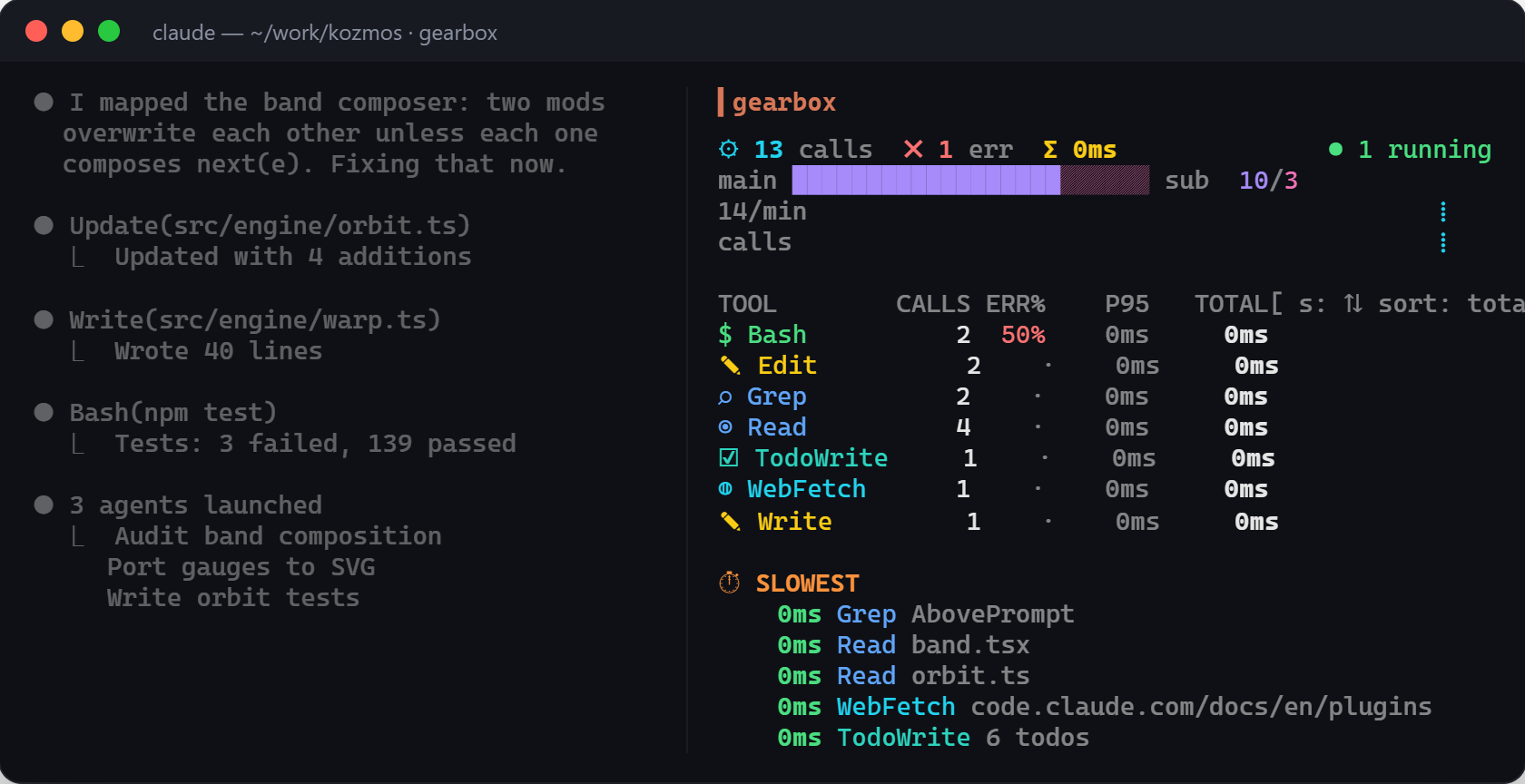 gearbox in the terminal