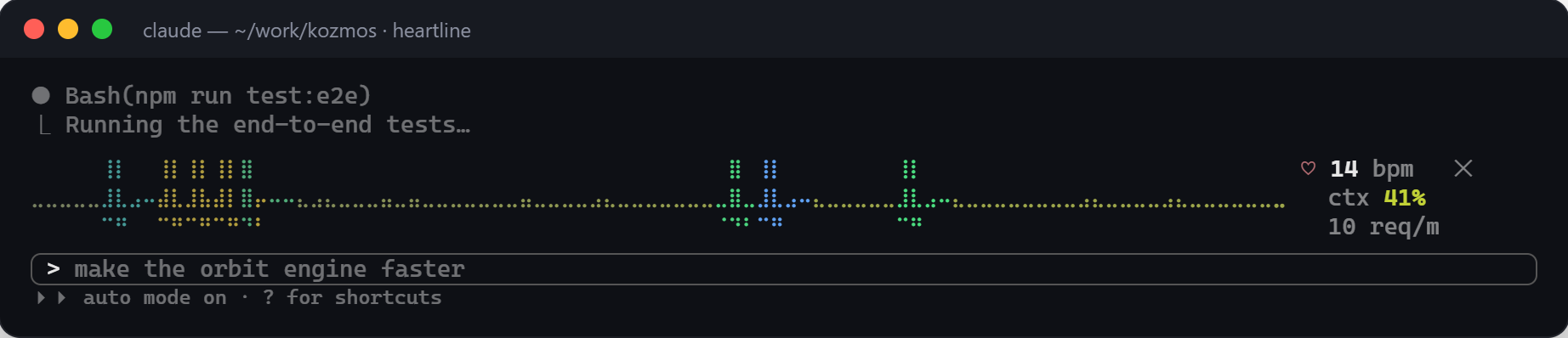 heartline in the terminal