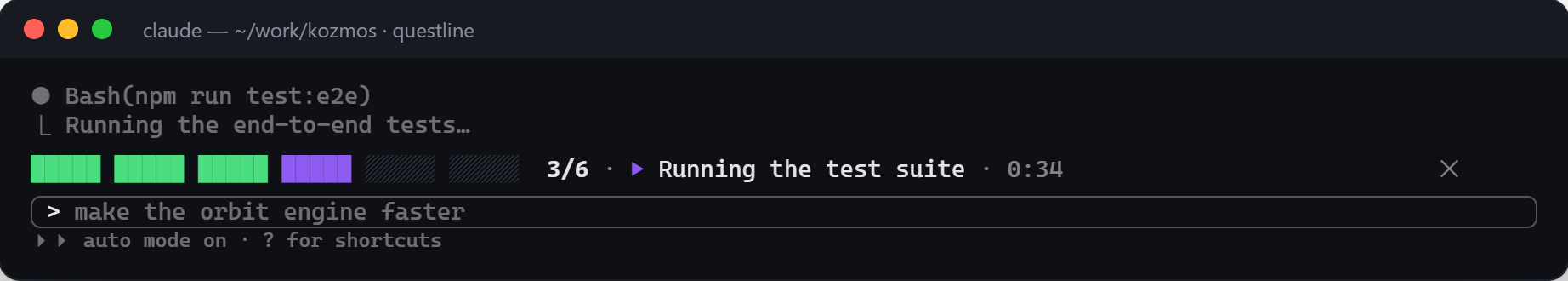 questline in the terminal