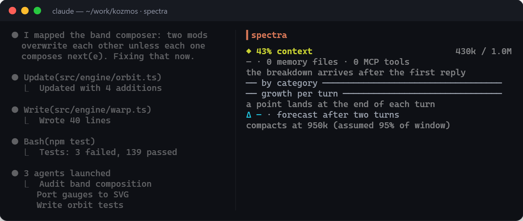 spectra in the terminal