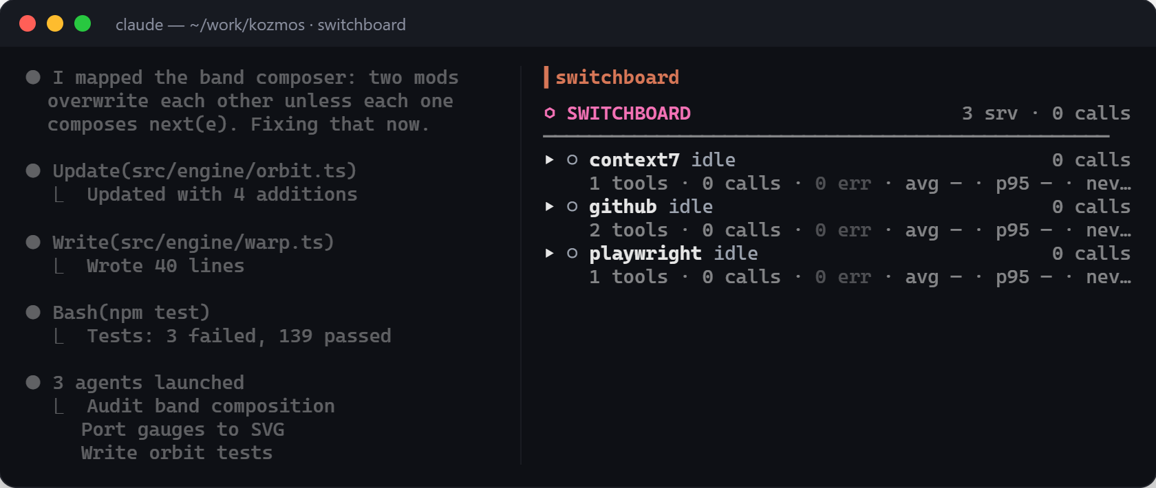 switchboard in the terminal