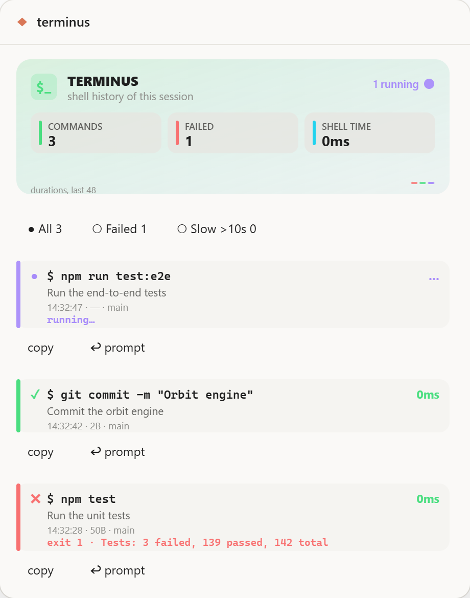 terminus in the desktop app