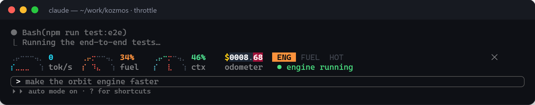 throttle in the terminal