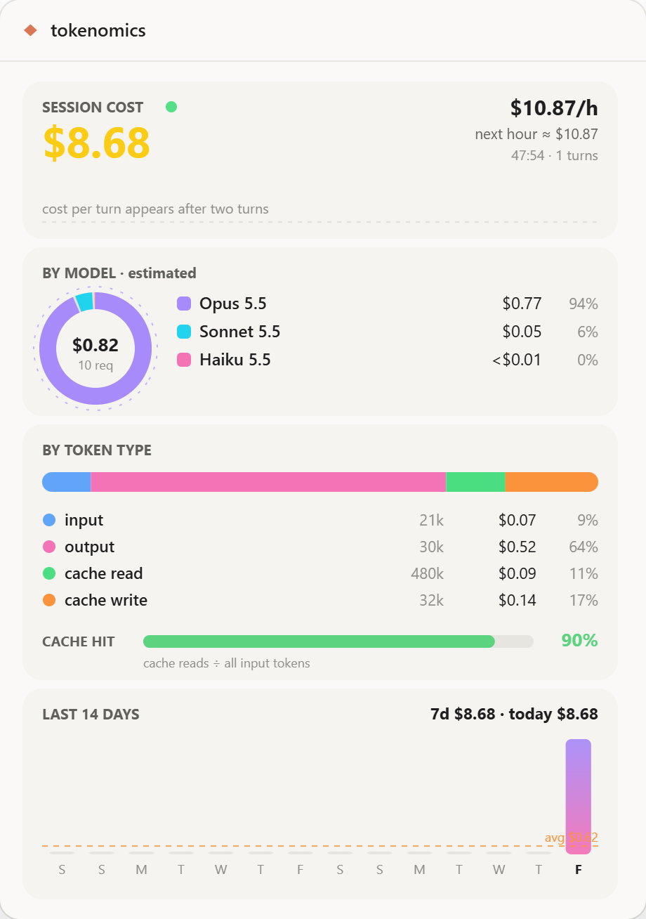 tokenomics in the desktop app