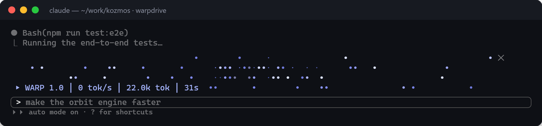 warpdrive in the terminal