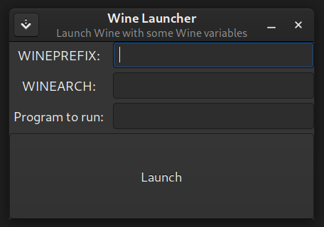 Wine Launcher Screenshot