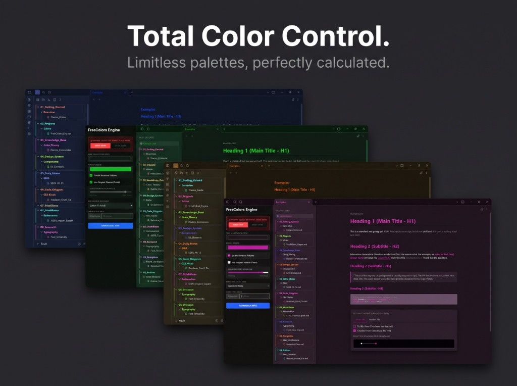 Dark Mode Palettes