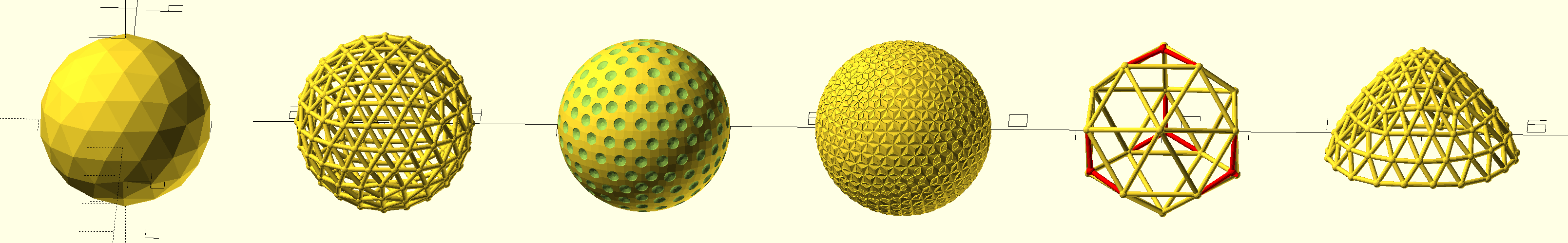 Geodesic structures generated from the example program