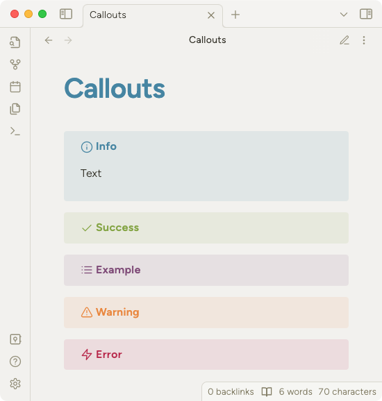 Callouts Screenshot