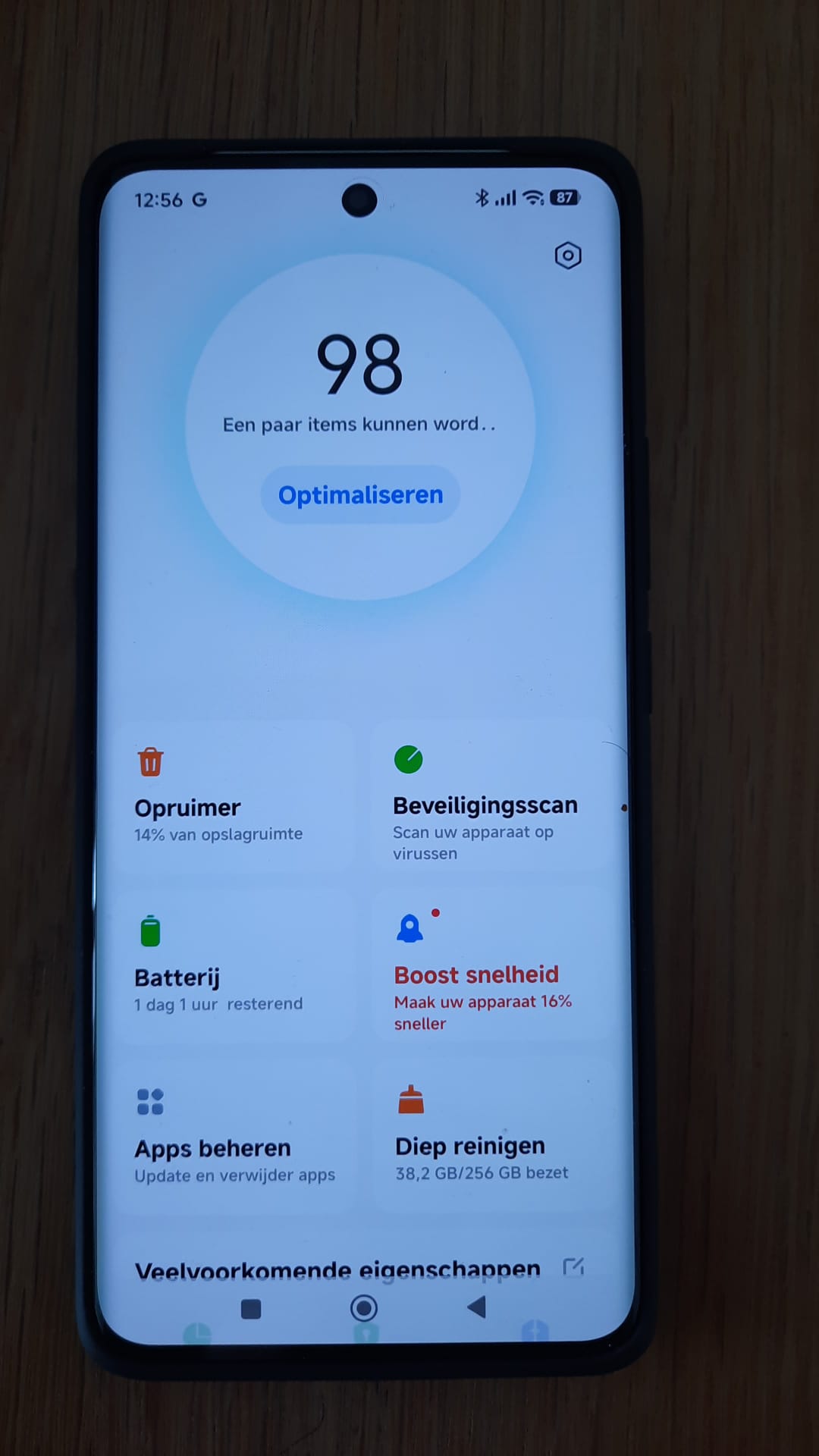 Foto Optimaliseren van telefoon