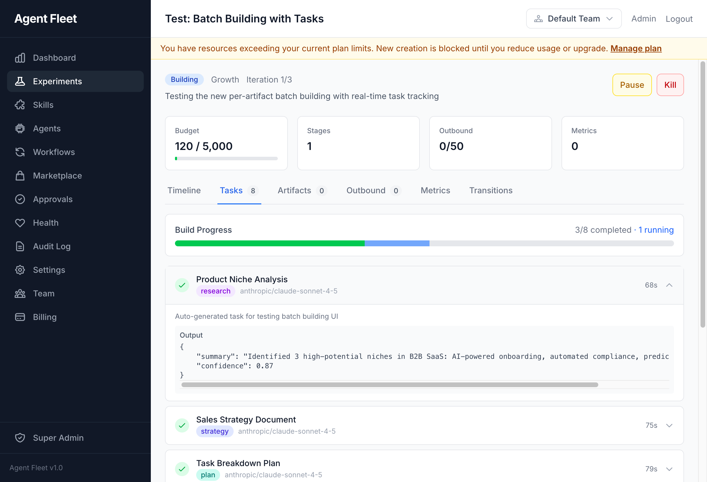 Task Output