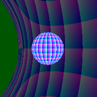 ray-traced relativistic sphere