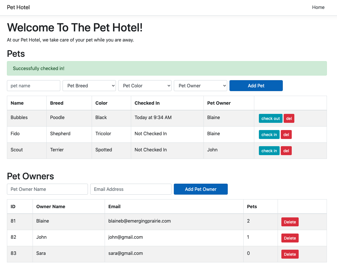 Pet Hotel Screenshot