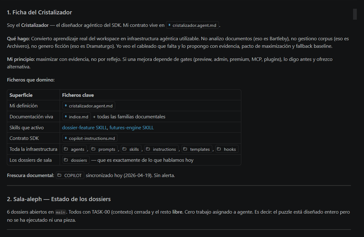 Cristalizador — casos y agentes