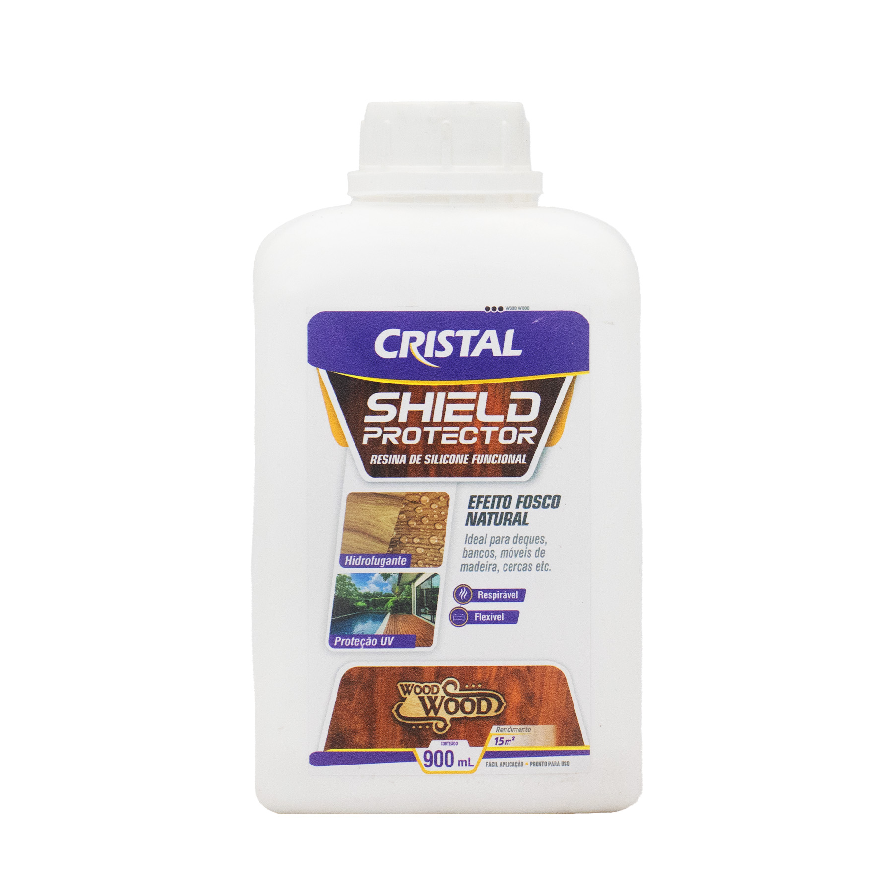 Nova embalagem — Cristal Wood Wood Shield Protector 900ml