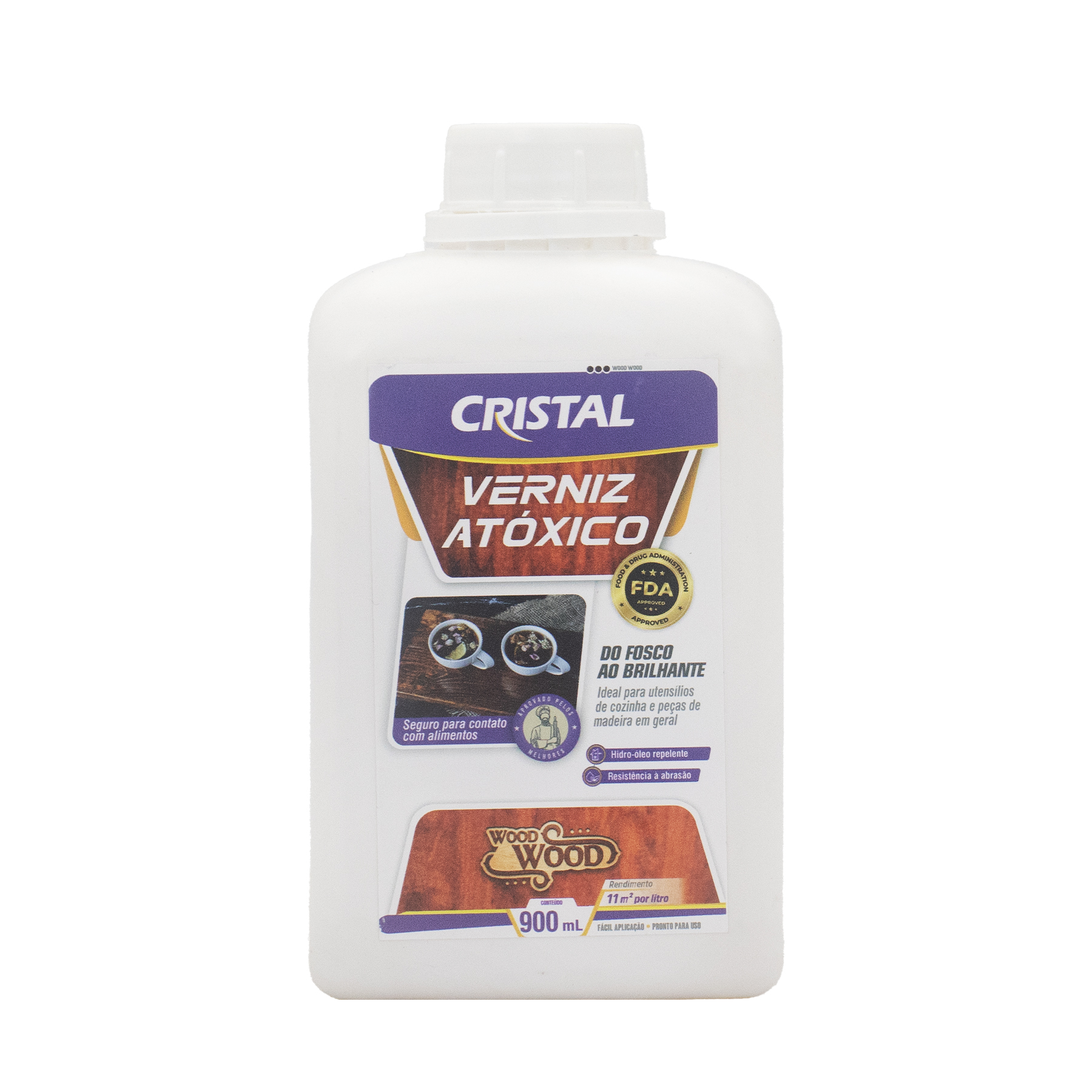 Nova embalagem — Cristal Verniz Atóxico 900ml
