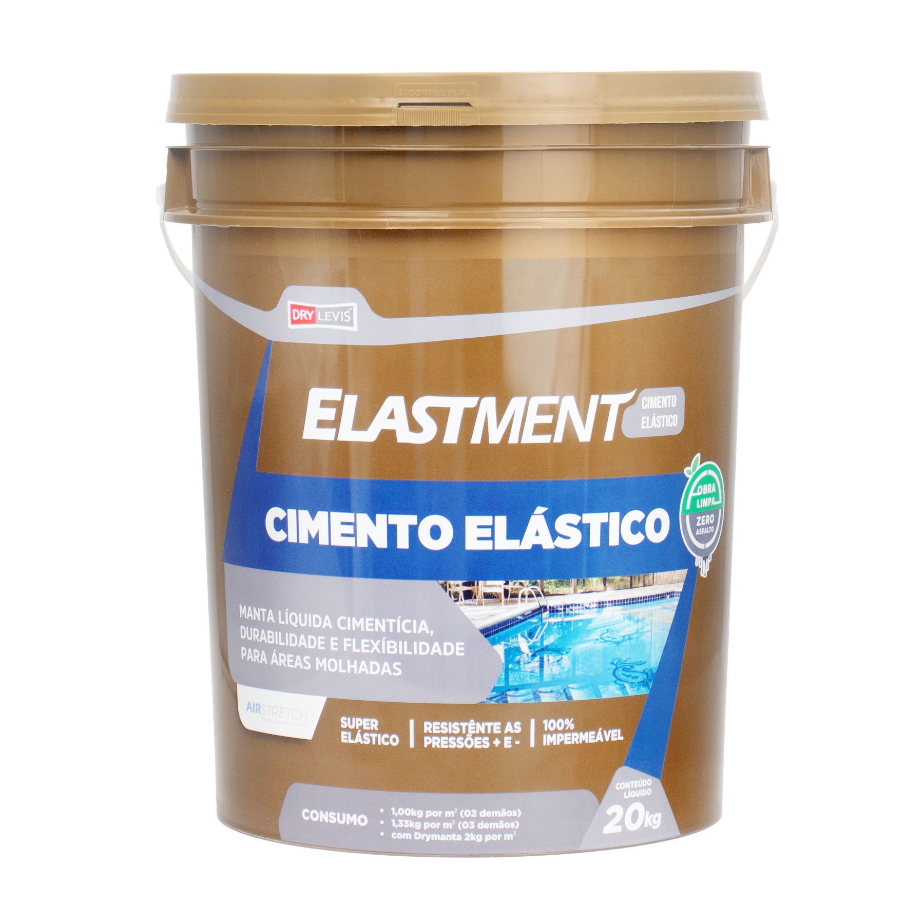 Nova embalagem — Elastment Cimento Elástico 20kg