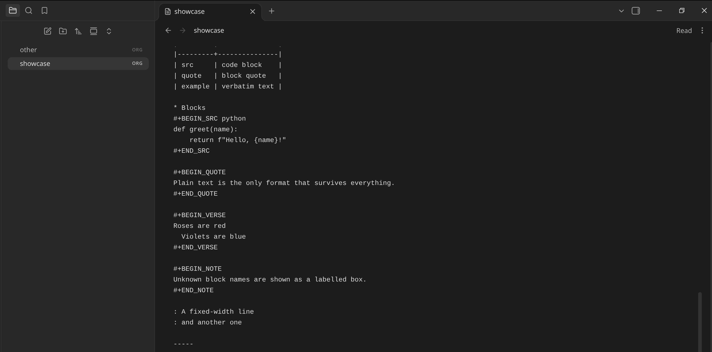 Source view