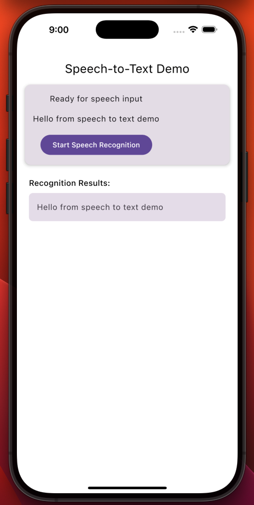 Basic Speech to Text Field