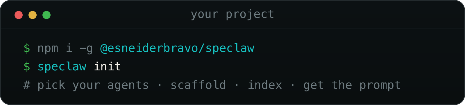 speclaw init