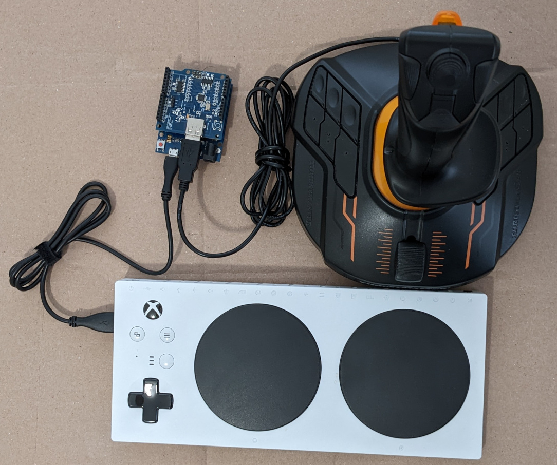 XAC connected to big joystick using Leonardo and USB host shield