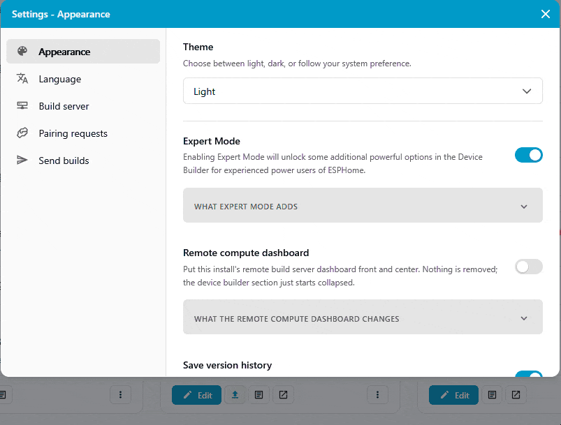 Sending a pair request from the sending dashboard