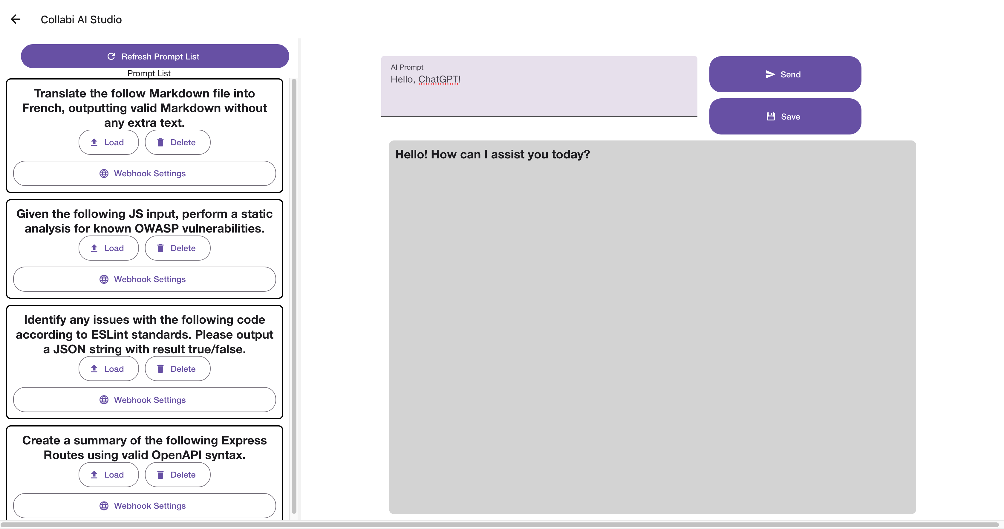 Collabi AI Studio - Web Screenshot