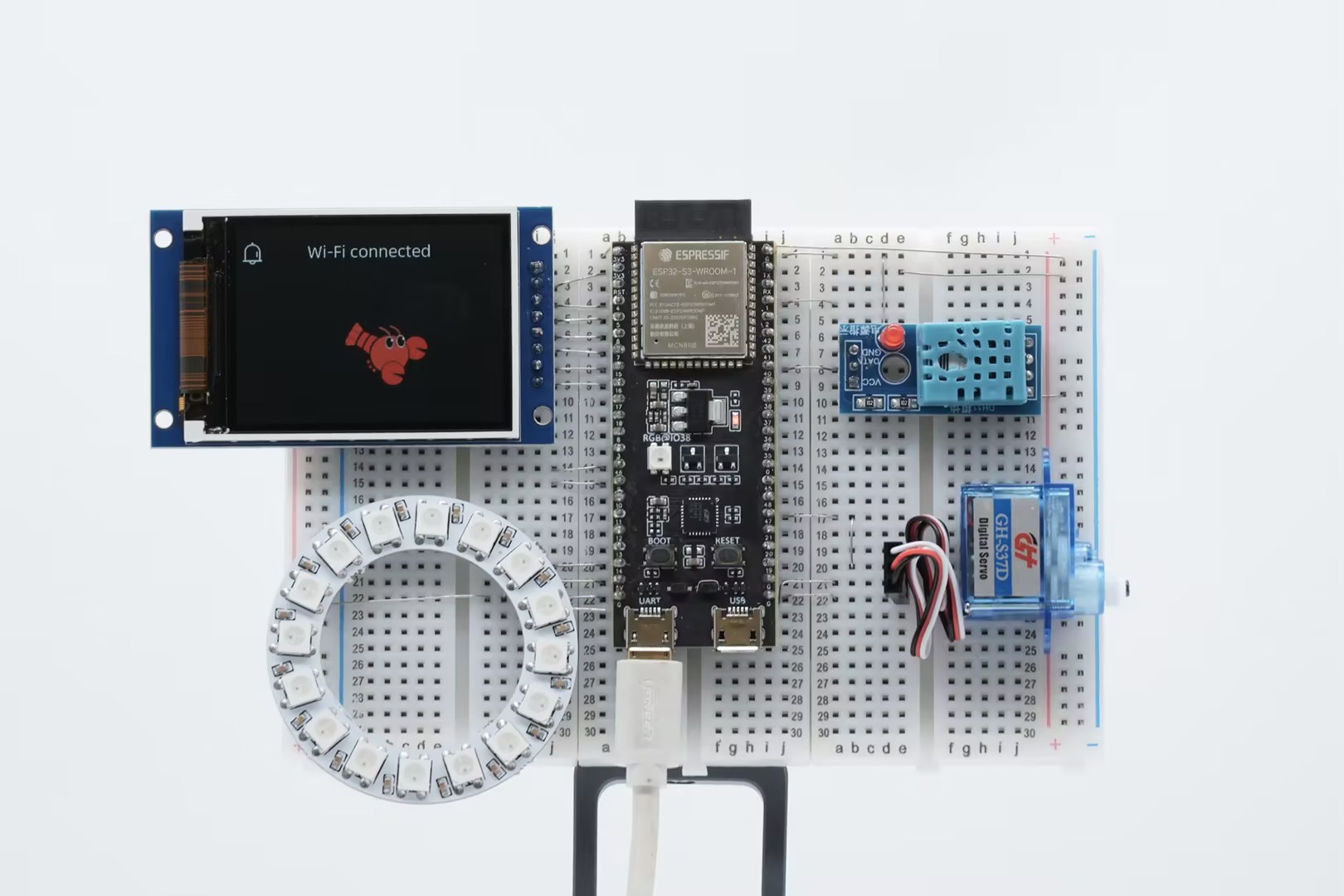 ESP-Claw breadboard build
