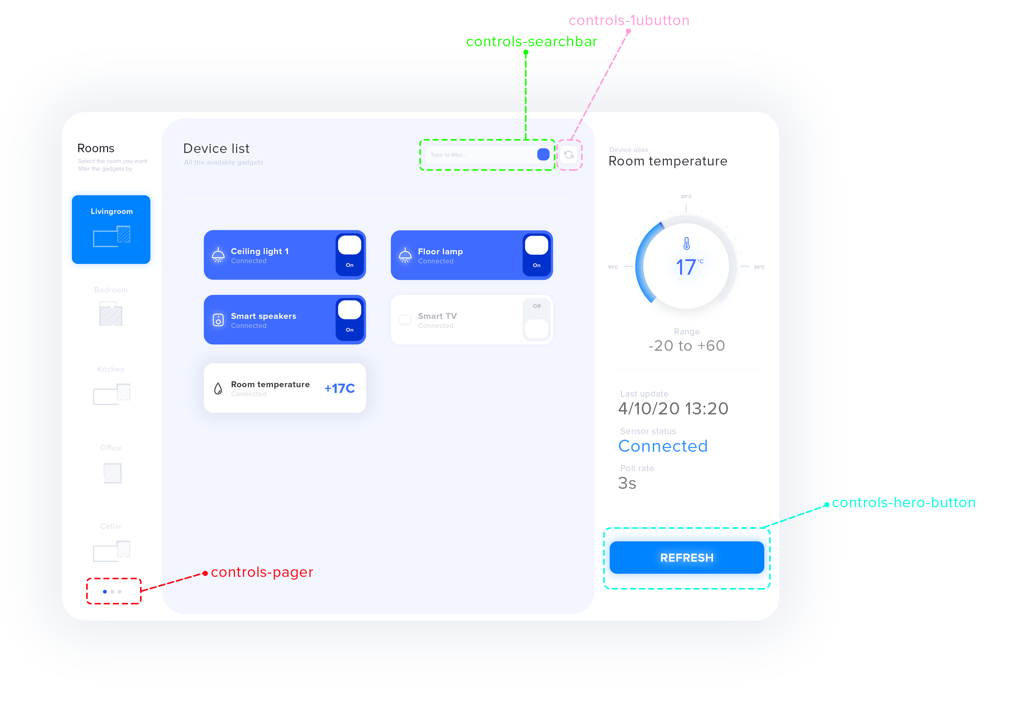 HS-WebJS component structure controls