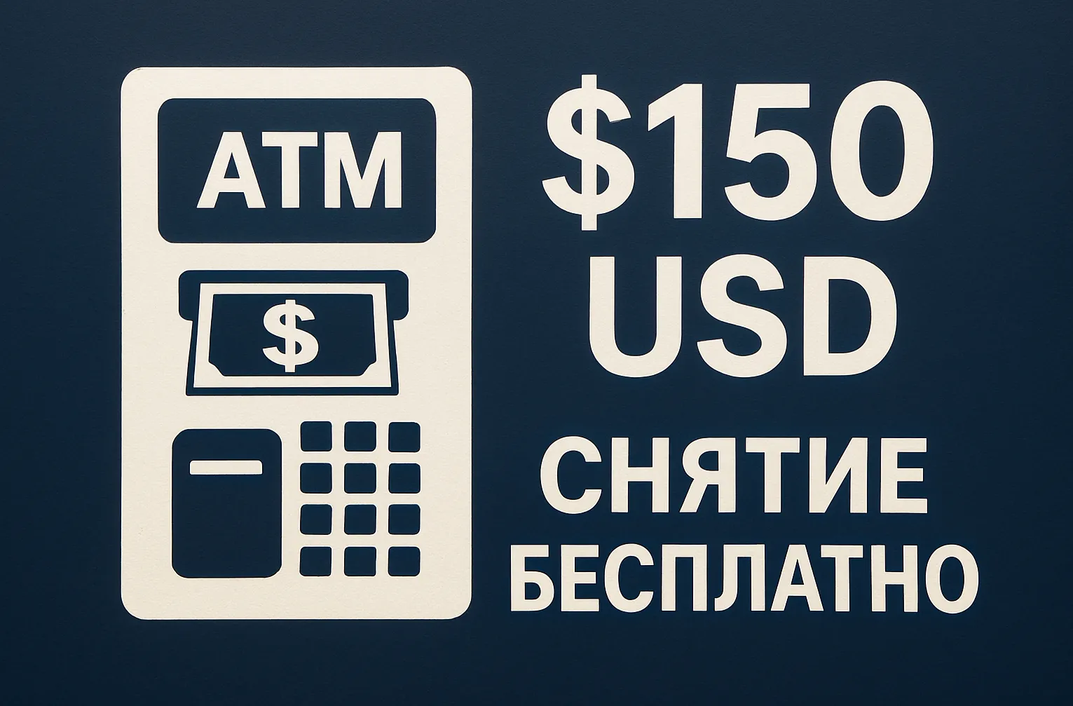 150 USD снятие бесплатно