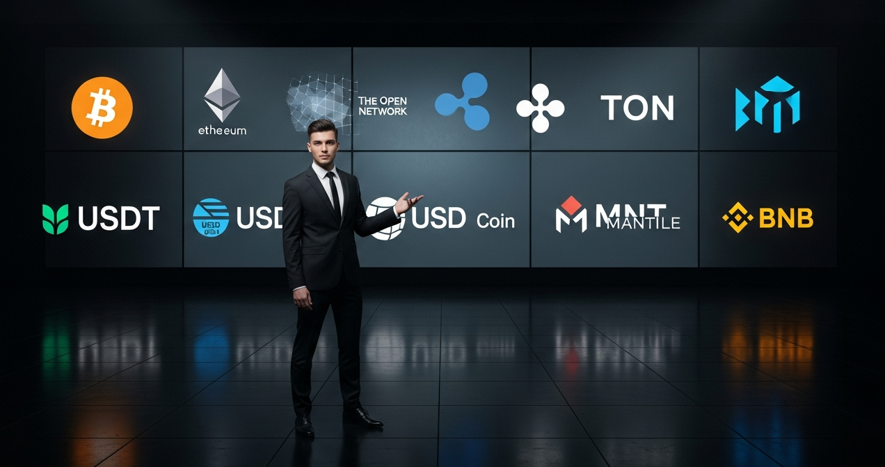 BTC ETH XRP TON USDT USDC MNT BNB