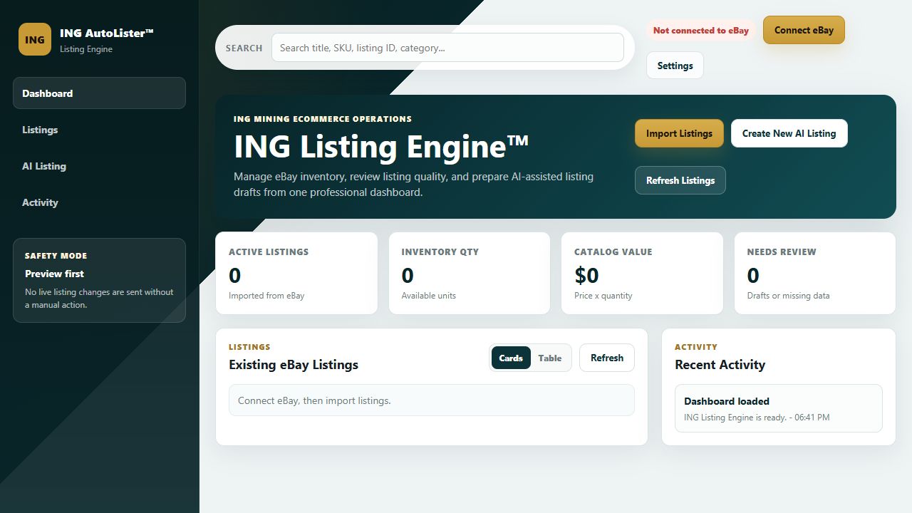 RigAlert™ ASIC miner monitoring dashboard — live status view