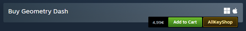 Steam purchase action buttons