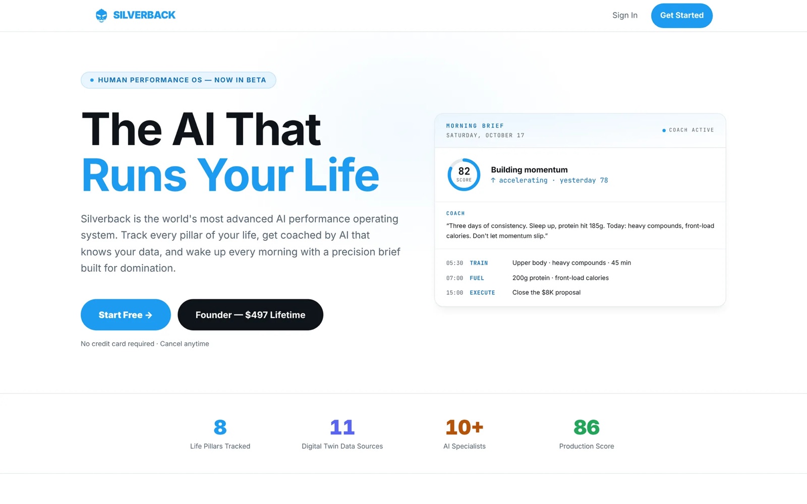 Silverback OS web home