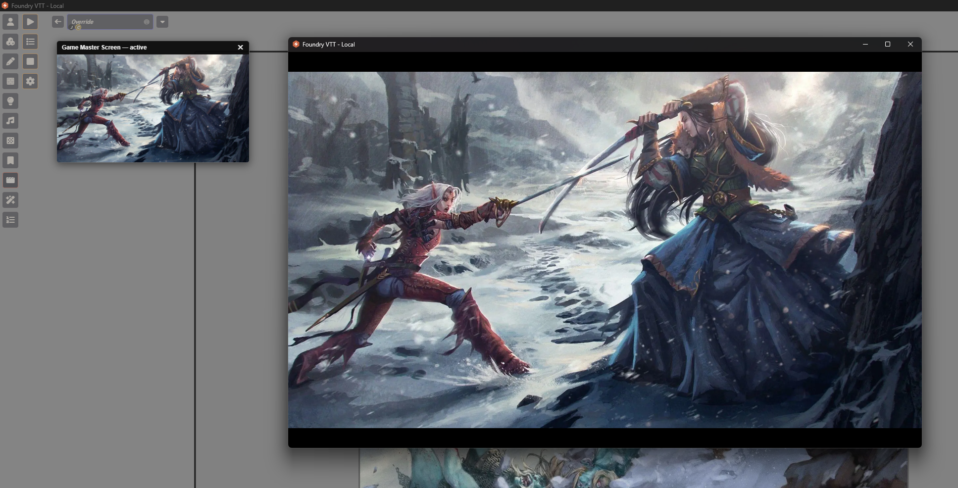 Demo -- GM Popup Window and Player Window