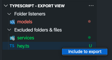 Include to export
