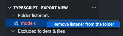 Remove a folder listener