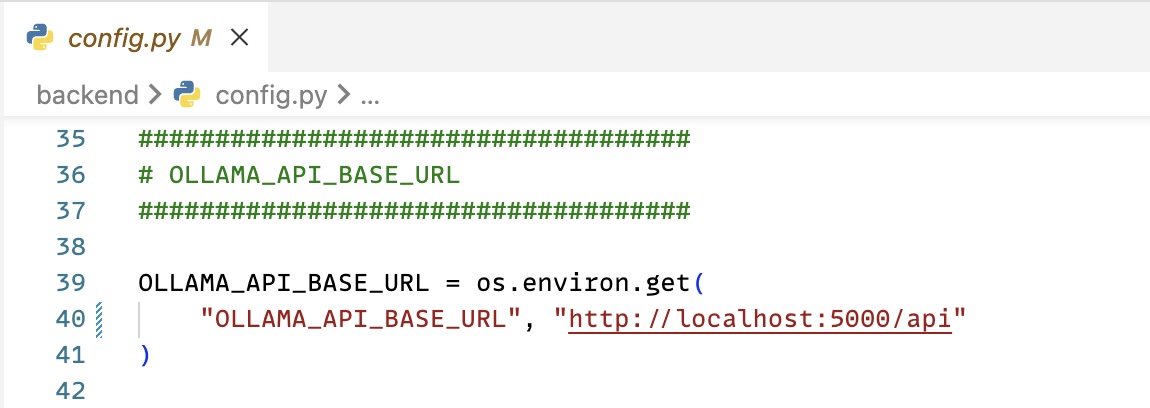 Configure backend