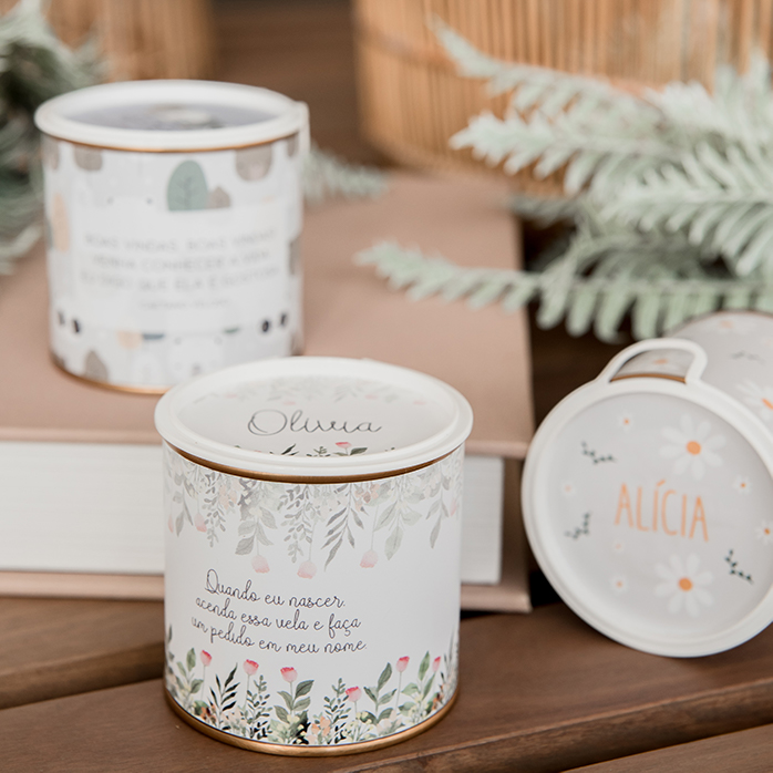 Velas personalizadas na lata