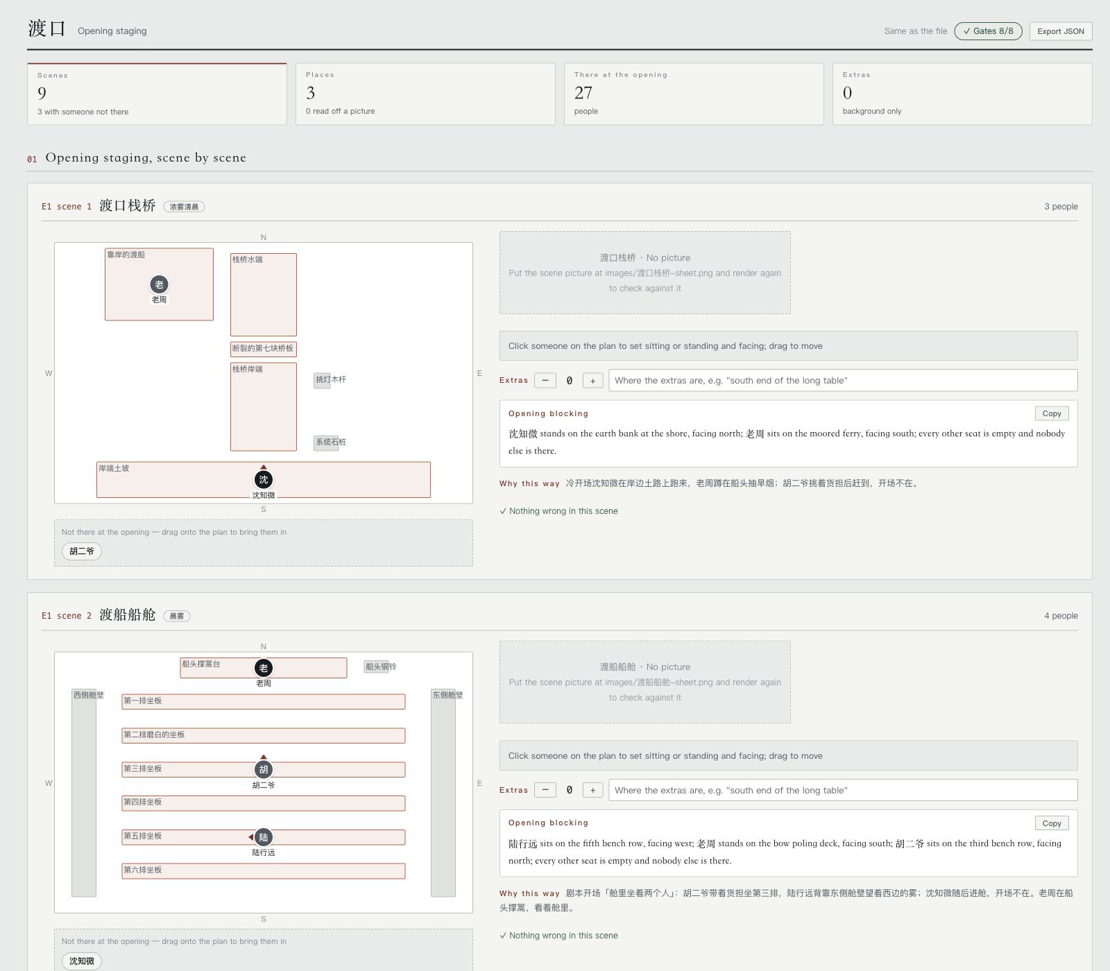 Staging report with English UI