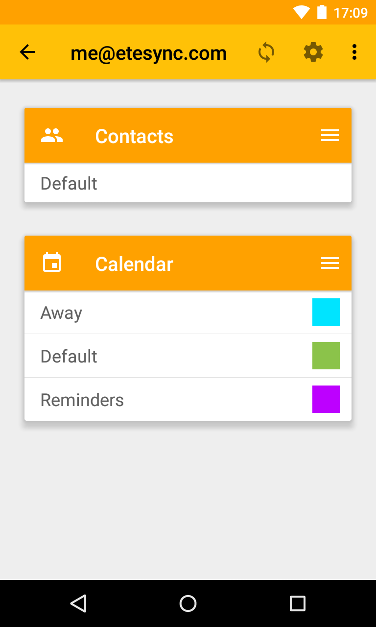 Screenshot 2 of EteSync — opens full size