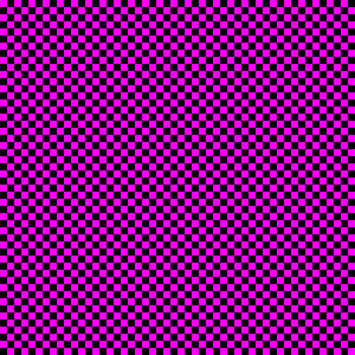 A checkerboard with purple and black squares.