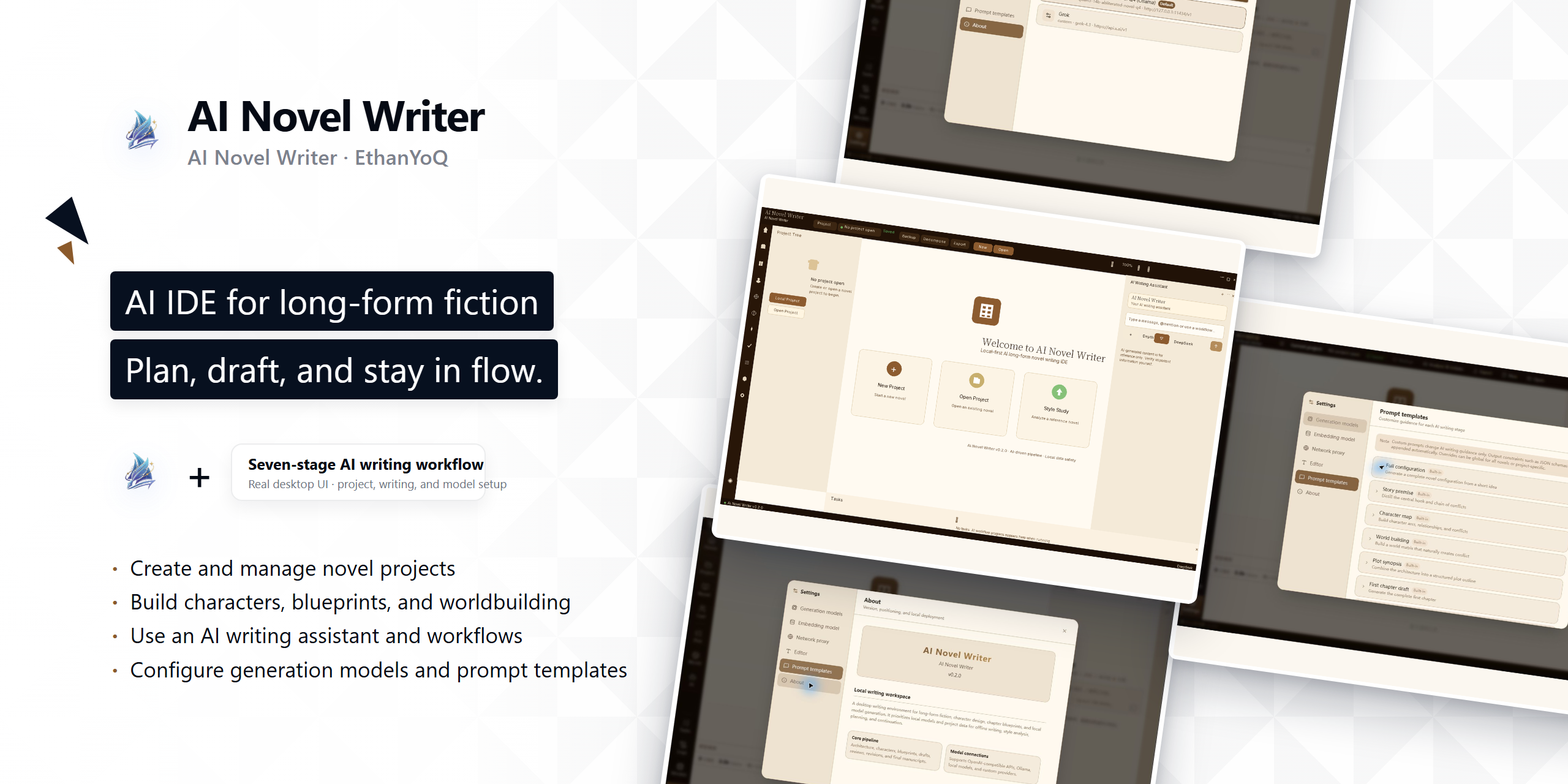 AI Novel Writer — a local-first desktop workspace for long-form fiction
