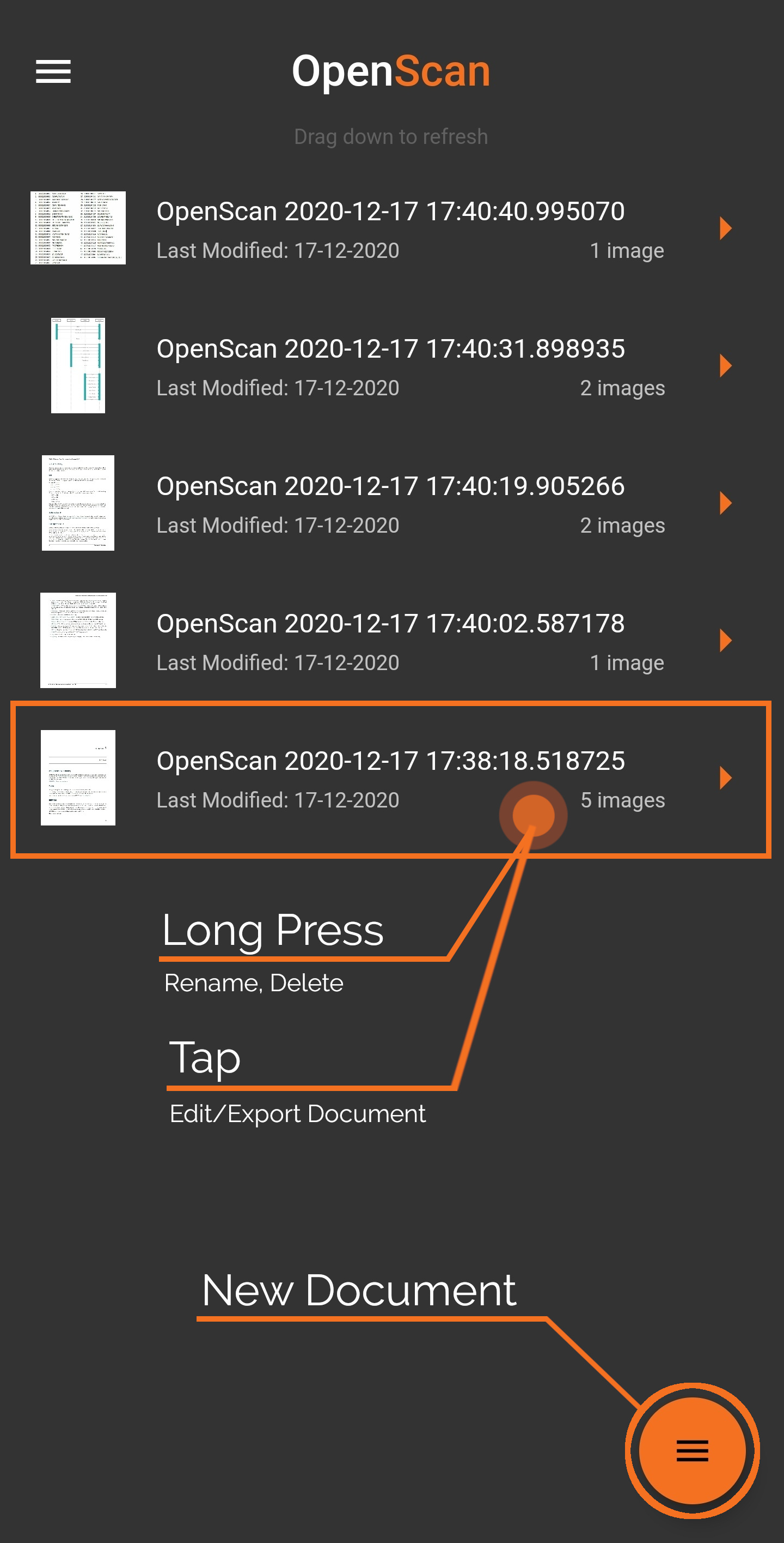 Screenshot 1 of OpenScan — opens full size