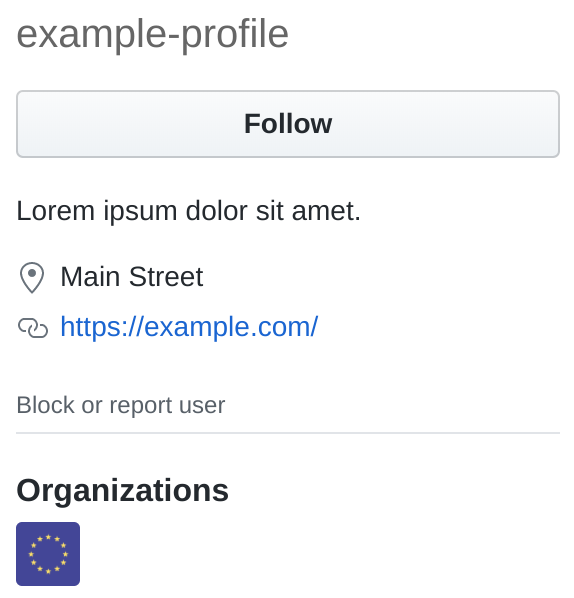 EU badge displayed on GitHub profile