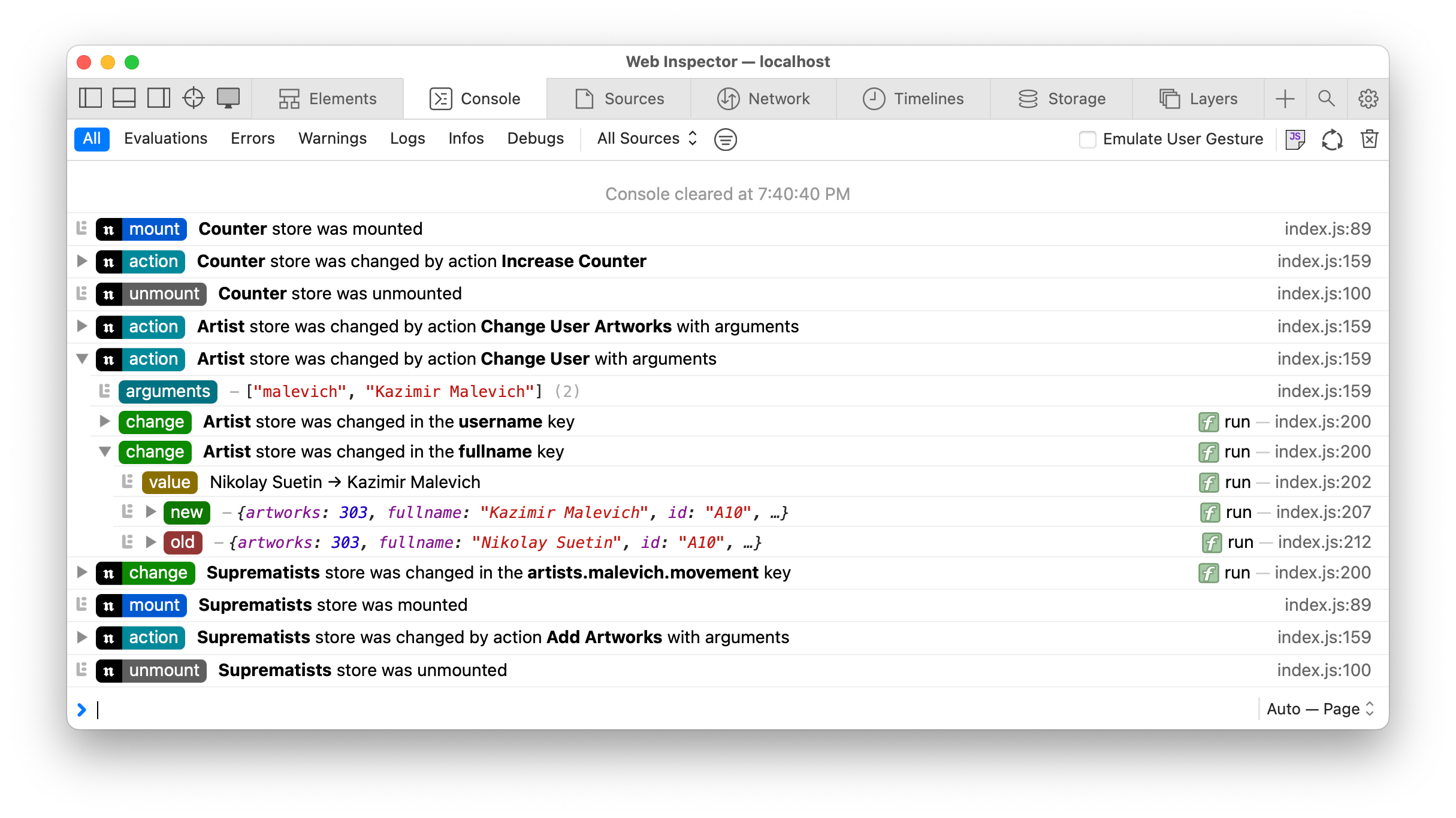 Nano Stores Logger